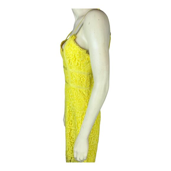 Sweet Blossom Yellow Lace Midi Dress Lulus Lulu's Small Bodycon - Picture 6 of 11